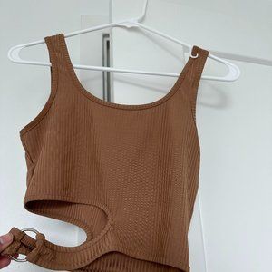 Tan Crop Top